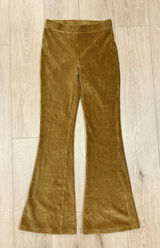 Aerie Mustard Gold Corduroy Flare Leggings High Waisted Size M Long Ribbed Pants Photo 0