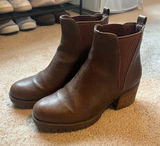 MIA Brown Ankle Boots with Chunky Heel Photo 0