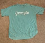 Pressbox Uga Georgia bulldogs teal tshirt womens size medium brand new Photo 0