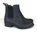 Jeffrey Campbell Stormy Chelsea Rain Boots Women 8 Black Matte Pointed Toe Photo 0