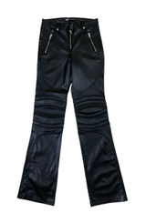 Zara Black Faux Leather Moto Biker Flare Pants Y2K Edgy Streetwear S Photo 0