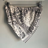 Bandana Top White Black Tube‎ Top Festival EDM Rave Party Country Concert size M Photo 0
