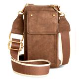 Style & Co. Leather Crossbody Phone Wallet in Chocolate‎ Brown Photo 0