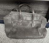 Coach Taylor‎ Gathered Leather Alexis Carryall Tote F25252 Grey Shoulder Handbag Photo 0