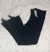 Boutique Fringe Jeans Black Size M Photo 0