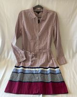 TOMMY HILFIGER Polka Dot Printed Long Sleeve Collared Shirt Dress Size Medium Photo 0