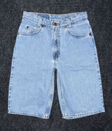 Vintage 90s Levi’s 550 Relaxed Student Fit Denim Shorts Sz 26 (tag 29) Jorts Photo 0