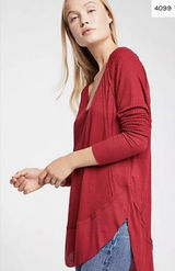 Free people Women's Catalina Thermal Top Red Sz XS Photo 0