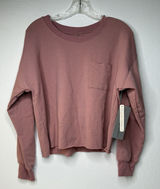 Harmony Balance‎ Organic Cotton Mauve Cropped Sweater Womens Size L Gym Yoga New Photo 0