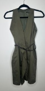Green Belted Sheath Dress Photo 0