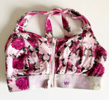 SHEFIT Womens Ultimate Luxe Pink Floral High Impact Posture Sports Bra Size M Photo 0