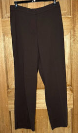 H&M Women's Straight-Leg Dress Pants in Dark Brown size 12 Photo 0
