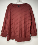 Simply Vera Top Women's Size XL Velvet Mauve Textured Career Sweatshirt‎ Comfort Photo 0