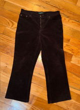 💜Polo Ralph Lauren Women's Burgundy and Brown Trousers Photo 0