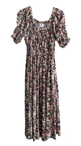 Stockplace The‎ Label Floral Puff Sleeve Midi Dress Women's Small Cottagecore Photo 0