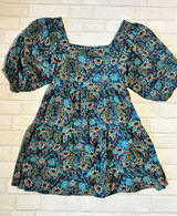 Maurice’s Floral Puff-Sleeve Dress Concert Cowgirl Size Large Photo 0