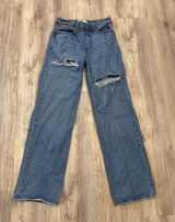 Abercrombie & Fitch Curve Love 90s Relaxed High Rise Distressed Jeans US 10 Tall Photo 0