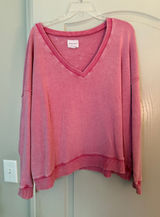 American Eagle Pink Long Sleeve Top Photo 0