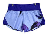 Salomon Elevate 2 in 1 Running Shorts Womens M Purple Abstract Print Athletic Photo 0
