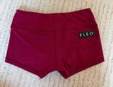 Fleo Women's Burgundy Athletic Shorts Red Photo 0