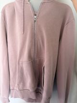 Pink Oversized Zip Up Hoodie Size M Photo 0