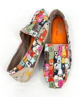 BOBS Skechers Plush Paws for Dogs Multi Dog Print Slip On Flats Women’s 8.5 Photo 0
