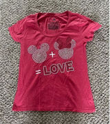 Disney Red‎ Mickey + Minnie = Love shirt size Large Photo 0