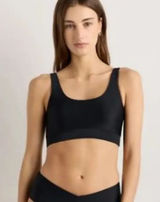 NWT Quince Black Italian Tank Bikini Swim Bathing Suit Top Women's Size Medium Photo 0