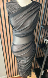 ZARA NWT MIXED TULLE DRESS SIZE MEDIUM LONG DRESS black sexy dress Photo 0
