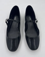 J. Crew Mary Jane Ballet Flats Sz 8 Black Patent Leather Academia Pearl Buckle Photo 0