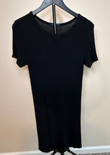 Brandy Melville Black Ribbed Knit Mini Dress One‎ Size Photo 0