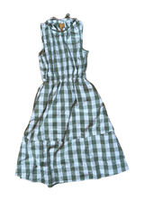Sleeveless Fit and Flare Green Gingham Maxi Dress 🔥 Photo 0