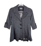 CAbi Wool Blend Shakespeare Tweed Brown Single Breasted Pea Coat Chic Size‎ 4 Photo 0