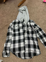 Shein Flannel Hooded Shirt Photo 0