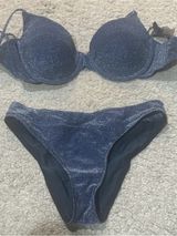 triangl swimwear Sparkle Navy Shimmery Bikini Set Photo 0