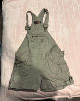 Vintage Army Green Overall Shorts Photo 0