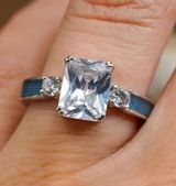Antler rings- 925 Sterling Silver, Wrangler Denim, Rhodium Plating, Resin Protective Seal Photo 0