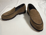 Donald Pliner Eclipse Shoes Womens 8M Tan Slip-On Suede Loafer Rubber Sole Photo 0