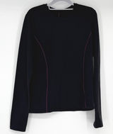 Lululemon Womens‎ Black Long Sleeve Activewear Top Purple Contrast Stitching Photo 0