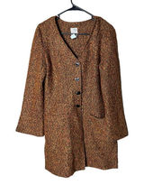 Vintage F.L Malik Tweed Long Line‎ Coat Size M Photo 0