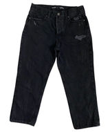 Old Navy Womens High Rise Slouchy Straight Distressed Black Cotton Jeans Size 8 Photo 0