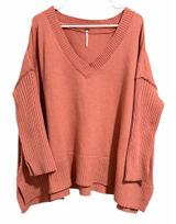 Free People Orion A-Line Tunic Sweater Lightest Rose Women's Size Medium Photo 0