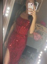 Ashley Lauren Prom Dress, Stunning Red color Photo 0