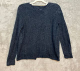 Abercrombie & Fitch Sweater Blue Small Split Back Lagenlook Preppy Photo 0