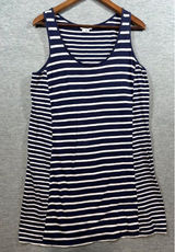 Boden Navy White Striped Sleeveless‎ Cotton Tank Dress Womens 10 Photo 0