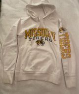 Univ of Missouri Mizzou White Hoodie Sweatshirt Sz Sm Photo 0