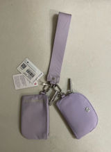 lululemon athletica NWT Dual Pouch Wristlet Strap Key & Accessory Holder Lilac Photo 0