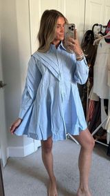 Bohme long sleeve button down mini dress Photo 0