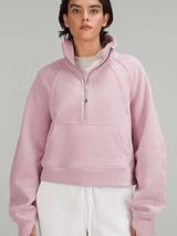 lululemon athletica Scuba Cropped Half-Zip Hoodie in pink peony XS Photo 0