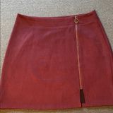 SHEIN Burgundy Mini Skirt with Zipper Photo 0
